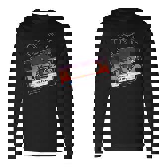 ビーチ ミックステープ ハワイアン アロハ パーム サンセット 80年代 長袖Tシャツ - Kawaiitshirt