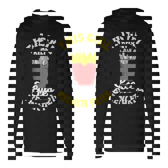 フライドポテト この子は本当にフライドポテトが好きなんだ フライドポテト 長袖Tシャツ - Kawaiitshirt