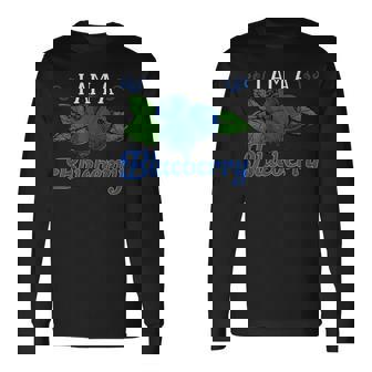 ブルーベリーフルーツ-アイ・アム・ア・ブルーベリー 長袖Tシャツ - Kawaiitshirt
