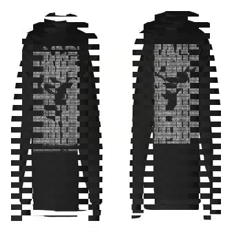 ブレイクダンス シャツ ヒップホップ ダンス イメージ シルエット ブレイクダンス 長袖Tシャツ - Kawaiitshirt