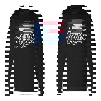 プエルトリコの母旗 プエルトリコ マミ プエルトリコ 長袖Tシャツ - Kawaiitshirt