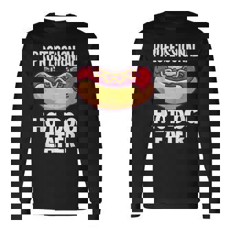 プロフェッショナルホットドッグイーターファニーホットドッグ 長袖Tシャツ - Kawaiitshirt