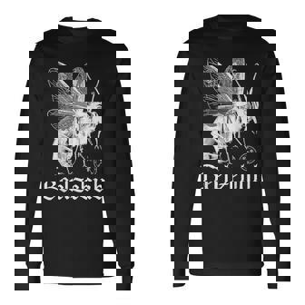 ベルゼブブ フライ 悪魔 ゴシック マジック 異教 ウィッカン 悪魔 Wt 長袖Tシャツ - Kawaiitshirt