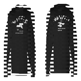 ホワイトフィッシュモンタナバッファロー-ビッグスカイカントリーバイソンアメリカ 長袖Tシャツ - Kawaiitshirt