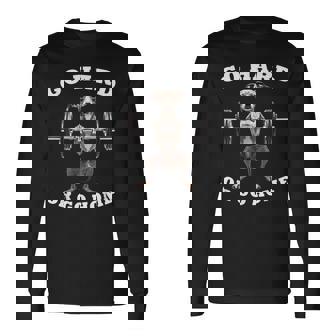 ポンピング ウェイトリフティング おもしろい イタリアングレイハウンド 長袖Tシャツ - Kawaiitshirt