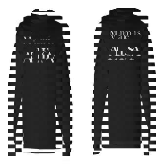 マイ・ネーム・イズ・アリサ 長袖Tシャツ - Kawaiitshirt