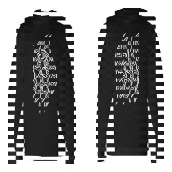 マオリ族柄 ニュージーランドラグビー 長袖Tシャツ - Kawaiitshirt