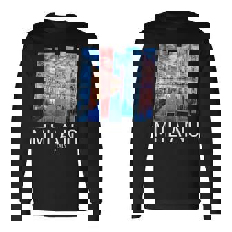 ミラノ シャツ レディース メンズ ミラノ イタリア お土産 ギフト 長袖Tシャツ - Kawaiitshirt