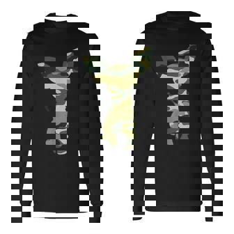 ミリタリー チワワ カモ メンズ プリント Us Dog Pup 退役軍人ギフト 長袖Tシャツ - Kawaiitshirt