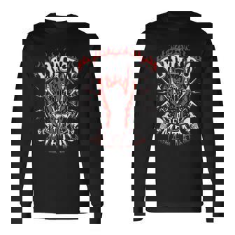 メタルフィンガーギフト ヘビーウルトラハードロック 嘔吐 ユーモア 長袖Tシャツ - Kawaiitshirt