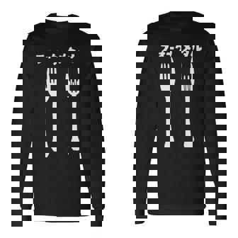 メタル愛を叫ぶ！フォークs メタル ジョークデザイングッズ 長袖Tシャツ - Kawaiitshirt