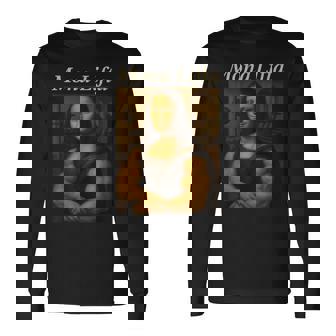 モナ・リフタ マッスル モナリザ ボディービル フィットネス ジム愛好家 長袖Tシャツ - Kawaiitshirt