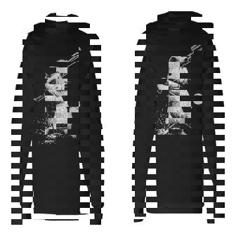 モルモット 野球 スポーツ ペット好き 長袖Tシャツ - Kawaiitshirt