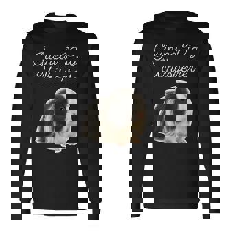 モルモットのささやき-ペルーのモルモット 長袖Tシャツ - Kawaiitshirt