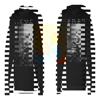 ヨハネス・フェルメール 芸術家のための芸術 ミルクメイド 長袖Tシャツ - Kawaiitshirt