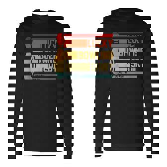 ラッキーボーリングシャツ おもしろボーリングトーナメントボウラーヴィンテージ 長袖Tシャツ - Kawaiitshirt