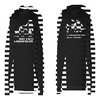 ラブラドールレトリバー エボリューションデザイン ラブラドールオーナー向け 長袖tシャツ 長袖Tシャツ - Kawaiitshirt