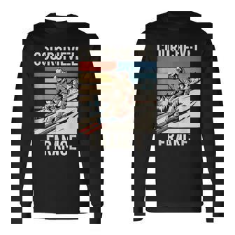 レトロ スキー クールシュベル フランス フランス スキー リゾート 楽しい 長袖Tシャツ - Kawaiitshirt