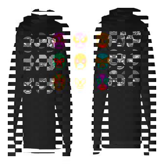 レトロ ルチャリブレ マスク オブ レジェンド レスリング 長袖tシャツ 長袖Tシャツ - Kawaiitshirt