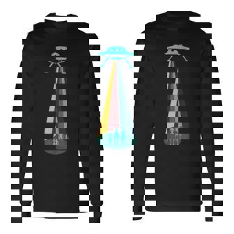 レトロ 宇宙人 宇宙船 Ufo 長袖Tシャツ - Kawaiitshirt