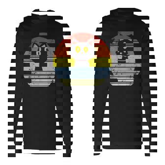 レトロ 猫 ヴィンテージ かわいい 子猫 ニャー キティ キティ 長袖Tシャツ - Kawaiitshirt