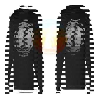 レトロなビンテージ デザインのワイマラナー犬 長袖Tシャツ - Kawaiitshirt