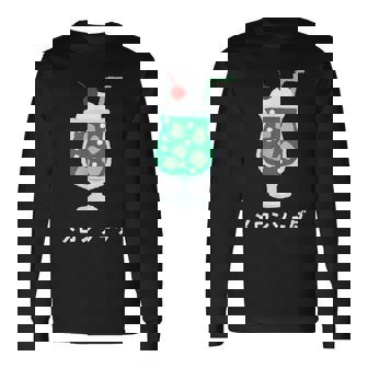 レトロジャパニーズグリーンメロンソーダジュースドリンク 日本 70年代 80年代 長袖Tシャツ - Kawaiitshirt