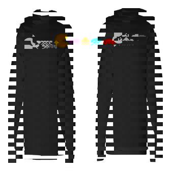 レトロヴィンテージ80年代アーケードゲームインベーダーマッシュアップ 長袖Tシャツ - Kawaiitshirt