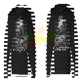 ロングライブ カウグール ウエスタンゴースト 乗馬馬 ハロウィン 長袖Tシャツ - Kawaiitshirt