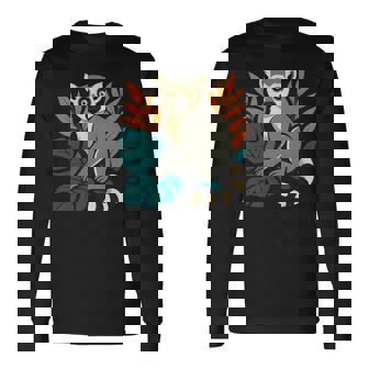 ワオキツネザル 長袖tシャツ 長袖Tシャツ - Kawaiitshirt