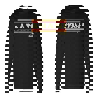 ヴィンテージ 80年代 奄美 日本 レトロ グラフィック 長袖Tシャツ - Kawaiitshirt