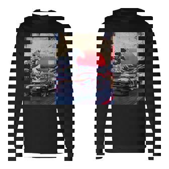ヴィンテージ Jdm ドリフト レースカー 和波沖 神奈川 アート 長袖Tシャツ - Kawaiitshirt