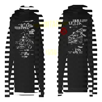 ヴィンテージ クラシック 誕生 1956 70歳の誕生日 レトロ バイク 長袖Tシャツ - Kawaiitshirt