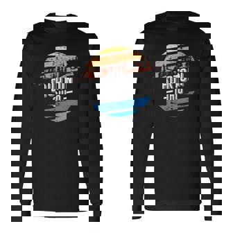 ヴィンテージ バートン オハイオ州サンセットお土産プリント 長袖Tシャツ - Kawaiitshirt