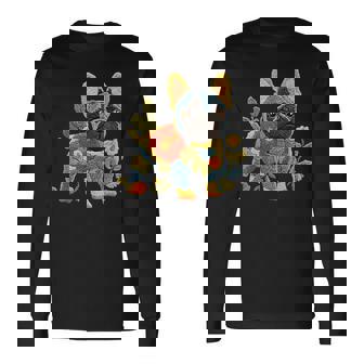 ヴィンテージ フレンチブルドッグ ママ 犬 フレンチブルドッグ 母の日 長袖Tシャツ - Kawaiitshirt