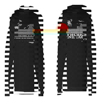 ヴィンテージ ベニス ビーチ カリフォルニア レトロ サンセット サーフィン 70年代のギフト 長袖Tシャツ - Kawaiitshirt