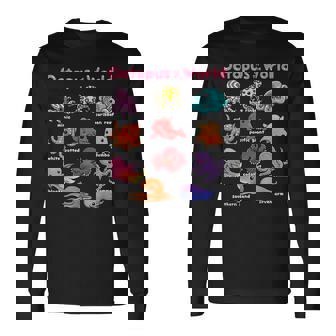 世界のタコ 海の動物 タコ好き 海洋生物 長袖Tシャツ - Kawaiitshirt