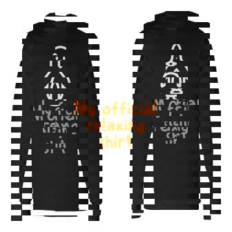 公式ペンギンリラックスタイムジョークミニマル癒し 長袖Tシャツ - Kawaiitshirt