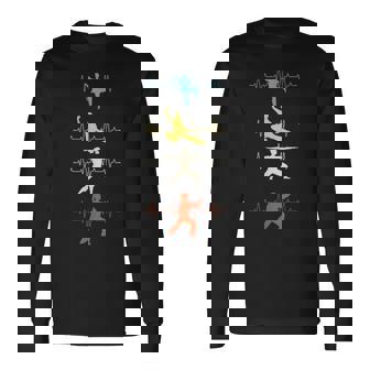 太極拳 マーシャルアート シャドウボクシング ハートビート 長袖Tシャツ - Kawaiitshirt