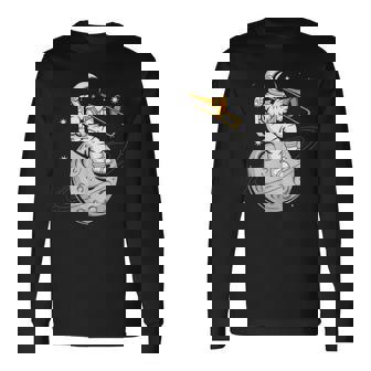 宇宙飛行士 演奏 トロンボーン 楽器 プレーヤー トロンボニス 長袖Tシャツ - Kawaiitshirt