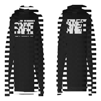 巨大な文字に甘いという言葉を込めて 長袖Tシャツ - Kawaiitshirt