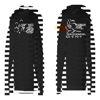 平和 愛 麻婆豆腐 レトロ 麻婆豆腐好き 食べ物好き 長袖Tシャツ - Kawaiitshirt