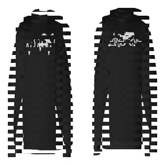 心電図 心拍 ゴールデンレトリバー 脈拍 犬飼い 長袖tシャツ 長袖Tシャツ - Kawaiitshirt