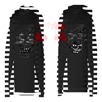 怖いデザイン 長袖Tシャツ - Kawaiitshirt