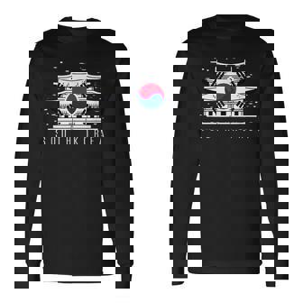 愛国的な韓国国旗ジャージーtシャツ 韓国製 長袖Tシャツ - Kawaiitshirt