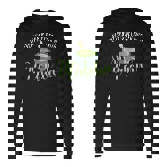 抹茶は全てを良くする、抹茶 長袖Tシャツ - Kawaiitshirt