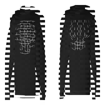 拡大胸 錯視グリッド 巨乳 長袖tシャツ 長袖Tシャツ - Kawaiitshirt