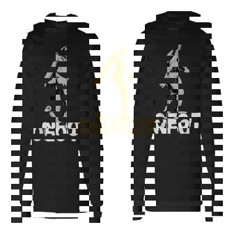 泥足切断者の冗談 脚切断者のための義足デザイン 長袖Tシャツ - Kawaiitshirt