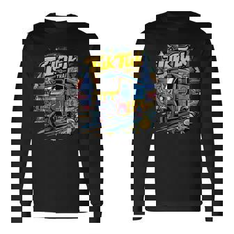 活気に満ちたトゥクトゥクタイアドベンチャー 長袖Tシャツ - Kawaiitshirt