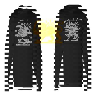 無料のイランライオンと太陽の旗 – ペルシャの遺産シンボルデザイン 長袖Tシャツ - Kawaiitshirt